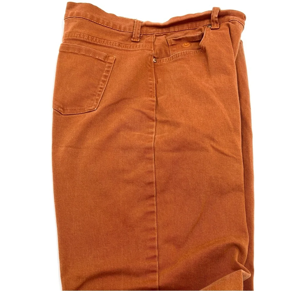 Gloria Vanderbilt Amanda High Rise Straight Leg Rust Denim Jeans Size 16 - Picture 2 of 14